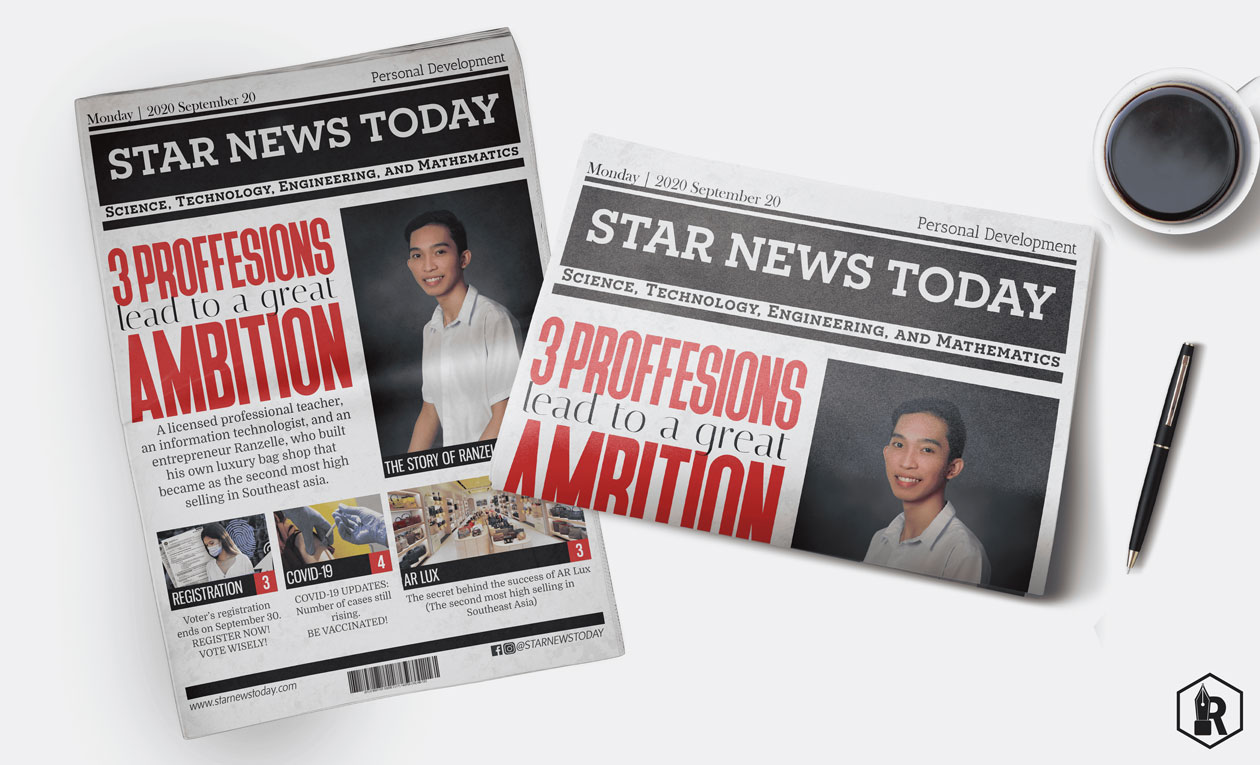 Newspaper headline